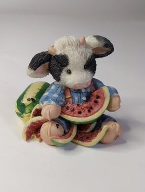 Vintage Enesco Mary’s Moo Moos 'Udderly Refreshing' Figurine